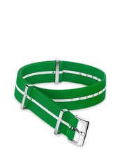 Omega - Nato Strap Polyamide Green Strap With White Stripe 19‑20mm - 031CWZ014689