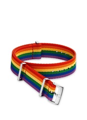 Omega - Nato Strap Polyamide 6-Stripe Red, Orange, Yellow, Green, Blue & Purple 19‑20mm - 031CWZ011610