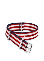 Omega - Nato Strap Polyamide 5-stripe Red/White With Blue Borders 19‑20mm - 031CWZ010616