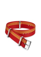 Omega - Nato Strap Polyamide Red With Yellow Stripes 19‑20mm - 031CWZ010620