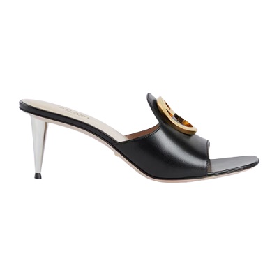 Gucci - Gucci Blondie slide sandal - Black Leather