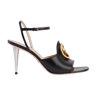 Gucci - Gucci Blondie heeled sandal - Black Leather