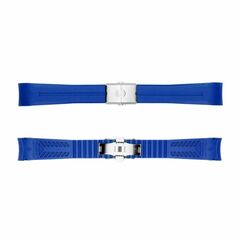 Steinhart Rubber Strap Blue New 20x16mm For Ocean 39 With Clasp Steel - 211-1340