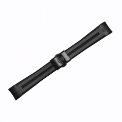 Steinhart Rubber Strap New - 22x18mm For Ocean 42 And Ocean 44 With Clasp Black DLC - 211-1014