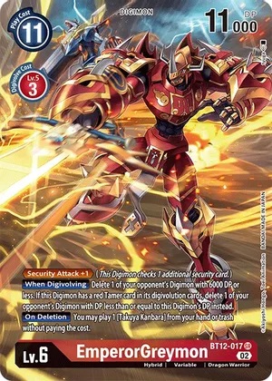 EmperorGreymon - BT12-017 - SR - Alternate Art - Foil