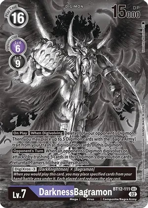 DarknessBagramon (Black & White) - BT12-111 - SR - Alternate Art - Foil