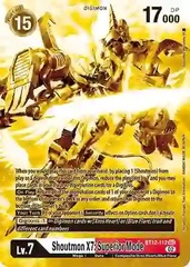 Shoutmon X7: Superior Mode (Gold) - BT12-112 - SR - Alternate Art