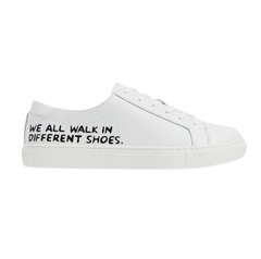 Kenneth Cole - Men's -We All Walk In Different Shoes Kam Leather Lace-Up Sneaker - WHITE
