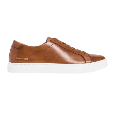 Kenneth Cole - Kam Leather Lace-Up Sneaker - COGNAC
