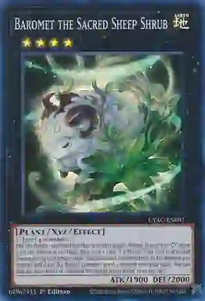 Baromet the Sacred Sheep Shrub - CYAC-EN097 - Super Rare - 1st Edition -  Yu-Gi-Oh!  Yu-Gi-Oh! Singles  Cyberstorm Access - Collector Legion
