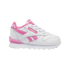 Reebok - Classic Leather Step 'n' Flash Shoes - Toddler - Ftwr White-Ftwr White-Atomic Pink