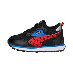 Puma - PUMA x MIRACULOUS Rider FV Alternative Closure Toddler Sneakers - PUMA Black-PUMA Red