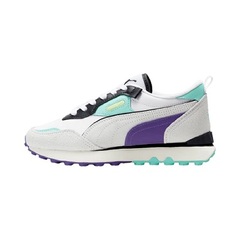 Puma - Rider FV Daytona Big Kids' Sneakers - PUMA White-Flat Dark Gray-Electric Peppermint
