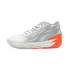 Puma - PUMA x LAMELO BALL MB.02 Gorangé Big Kids' Basketball Shoes - Platinum Gray-Ultra Orange