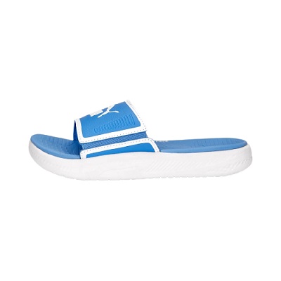 Puma - Softride Slide Sandals Big Kids - Dusky Blue-PUMA White