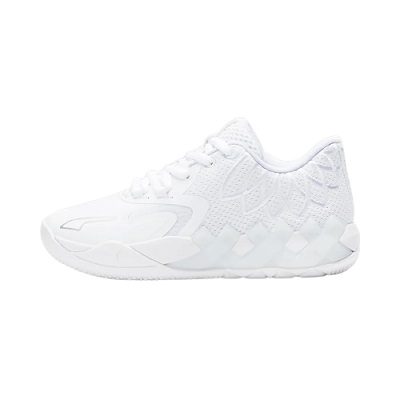 Puma - MB.01 Lo Big Kids Basketball Shoes - Puma White-Silver
