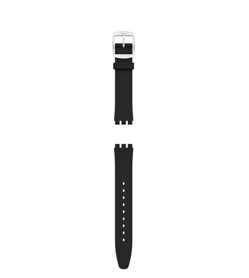 Swatch Skin Irony Black Silicone Strap - ACSYXS100