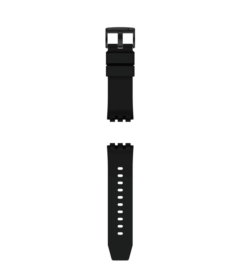 Swatch Big Bold Black Silicone Strap - ACSB02B400