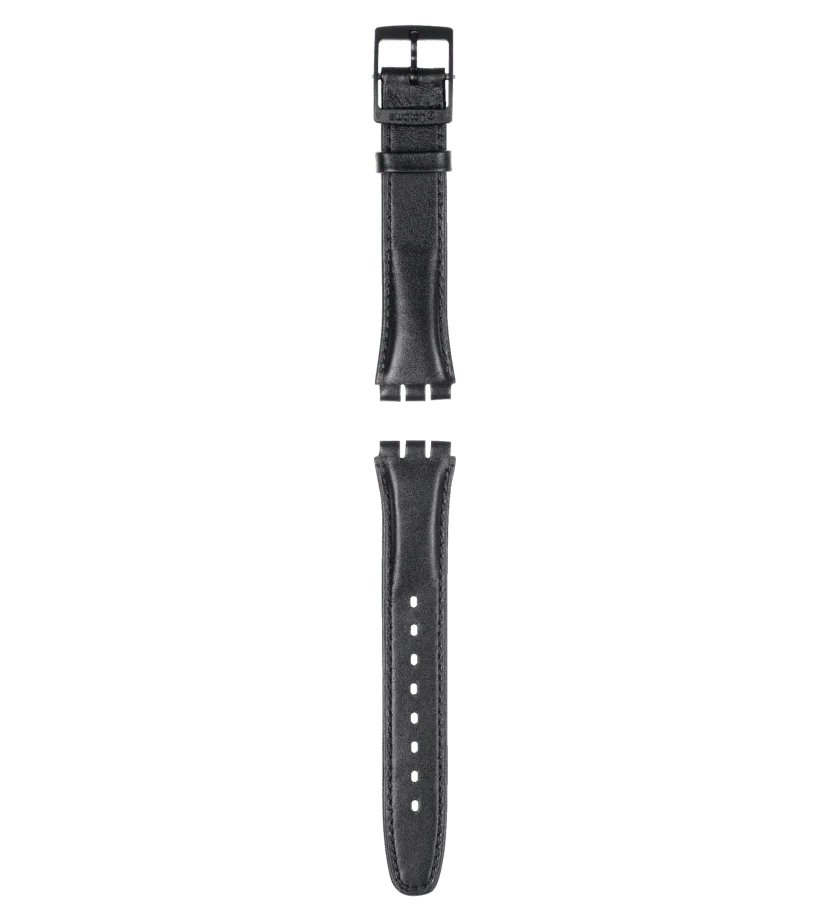 Swatch Gent Black Leather Strap - ACGB750