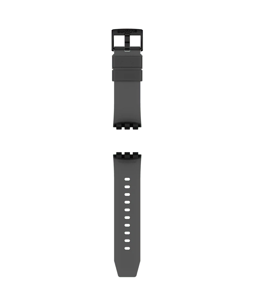 Swatch Big Bold Black-Transp Silicone Strap - ACSO27B111