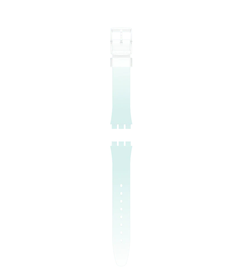 Swatch Gent White-Blue Silicone Strap - ACGE713