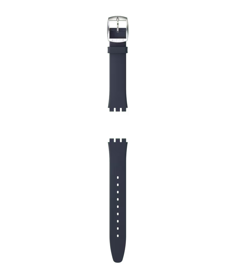 Swatch Skin Irony Blue Leather Strap - ACSYXS115