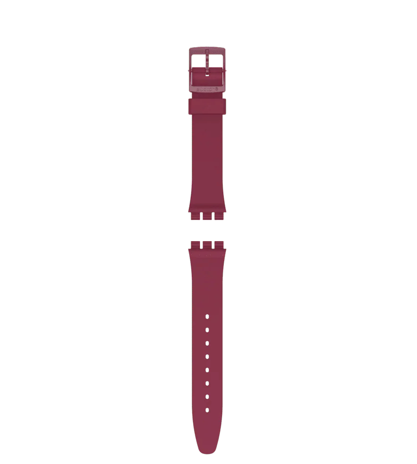 Swatch Gent Dark Red Silicone Strap - ACGR405