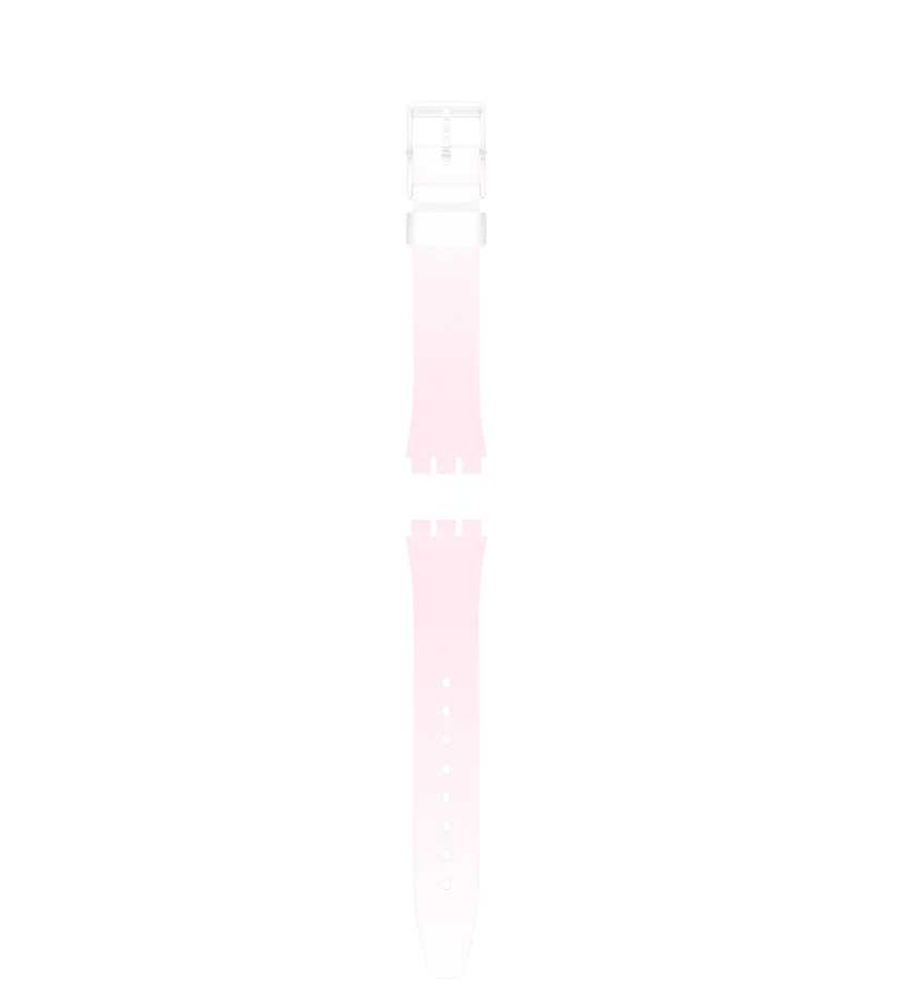 Swatch Gent White-Pink Silicone Strap - ACGE714