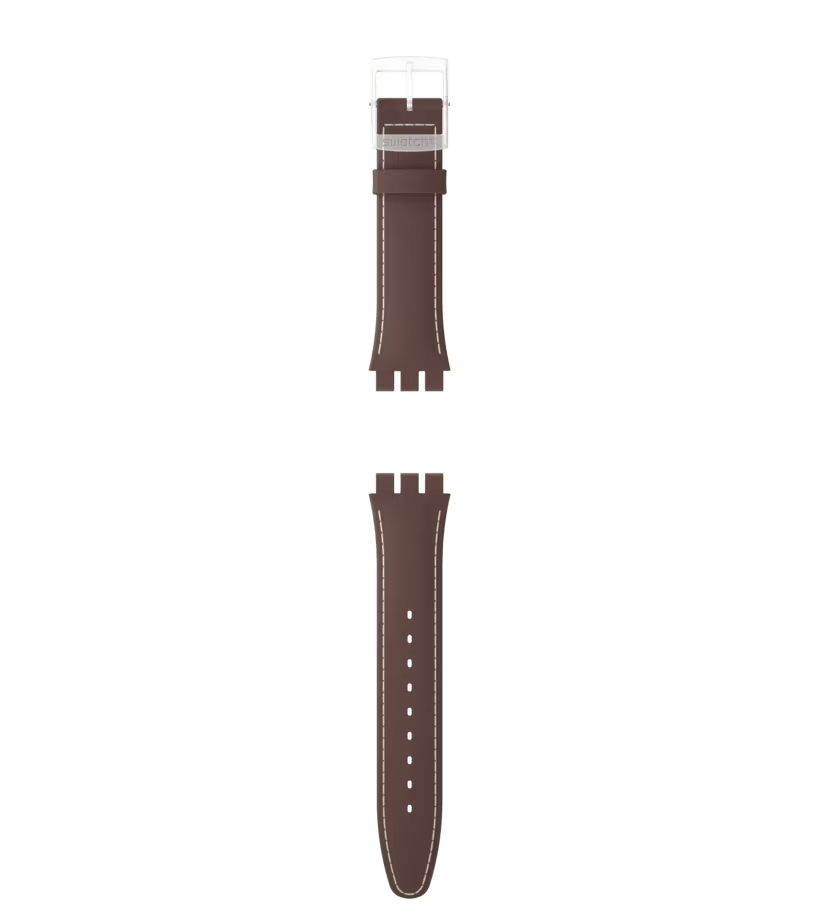 Swatch New Gent Brown Leather Strap - ACSUOK701C