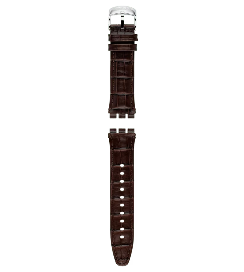 Swatch Sistem51 Irony Brown Leather Strap - ACYIS404