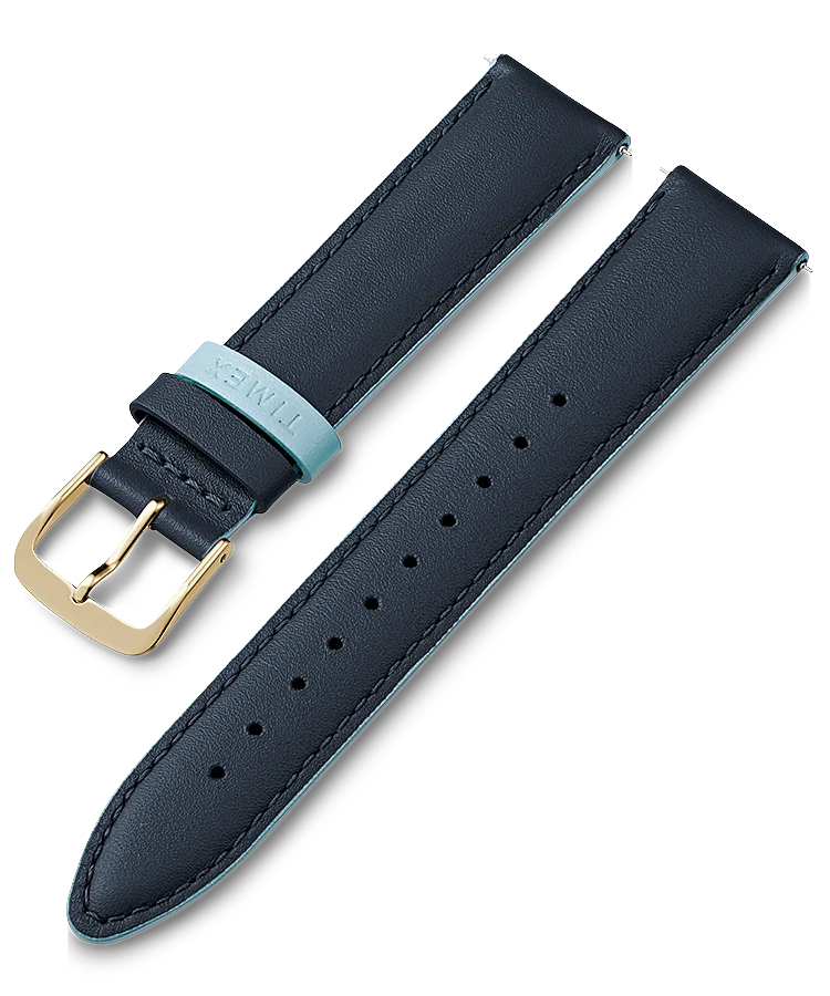 Timex - 20mm Leather Strap Blue - TW7C62700YX