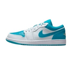 Nike - Air Jordan 1 Low - White / Aquatone / Celestial Gold