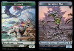 Dinosaur (007) // Phyrexian Myr (001) Double-Sided Token - Foil