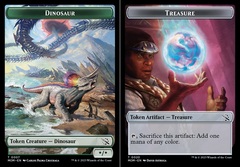 Dinosaur (007) // Treasure (020) Double-Sided Token - Foil