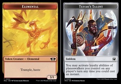 Elemental (002) // Teferi's Talent Emblem (044) Double-Sided Token - Foil