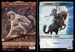 First Mate Ragavan (0006) // Knight (0010) Double-Sided Token - Foil