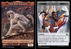 First Mate Ragavan (0006) // Teferi's Talent Emblem (0044) Double-Sided Token - Foil