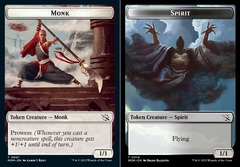 Monk (0001) // Spirit Token (0014) Double-Sided Token - Foil