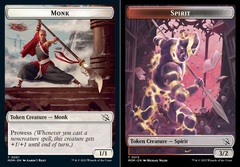 Monk (001) // Spirit Token (013) Double-Sided Token - Foil