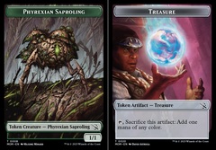 Phyrexian Saproling (008) // Treasure (020) Double-Sided Token - Foil