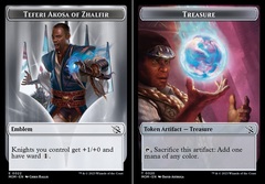 Teferi Akosa of Zahlfir Emblem (022) // Treasure (020) Double-Sided Token - Foil