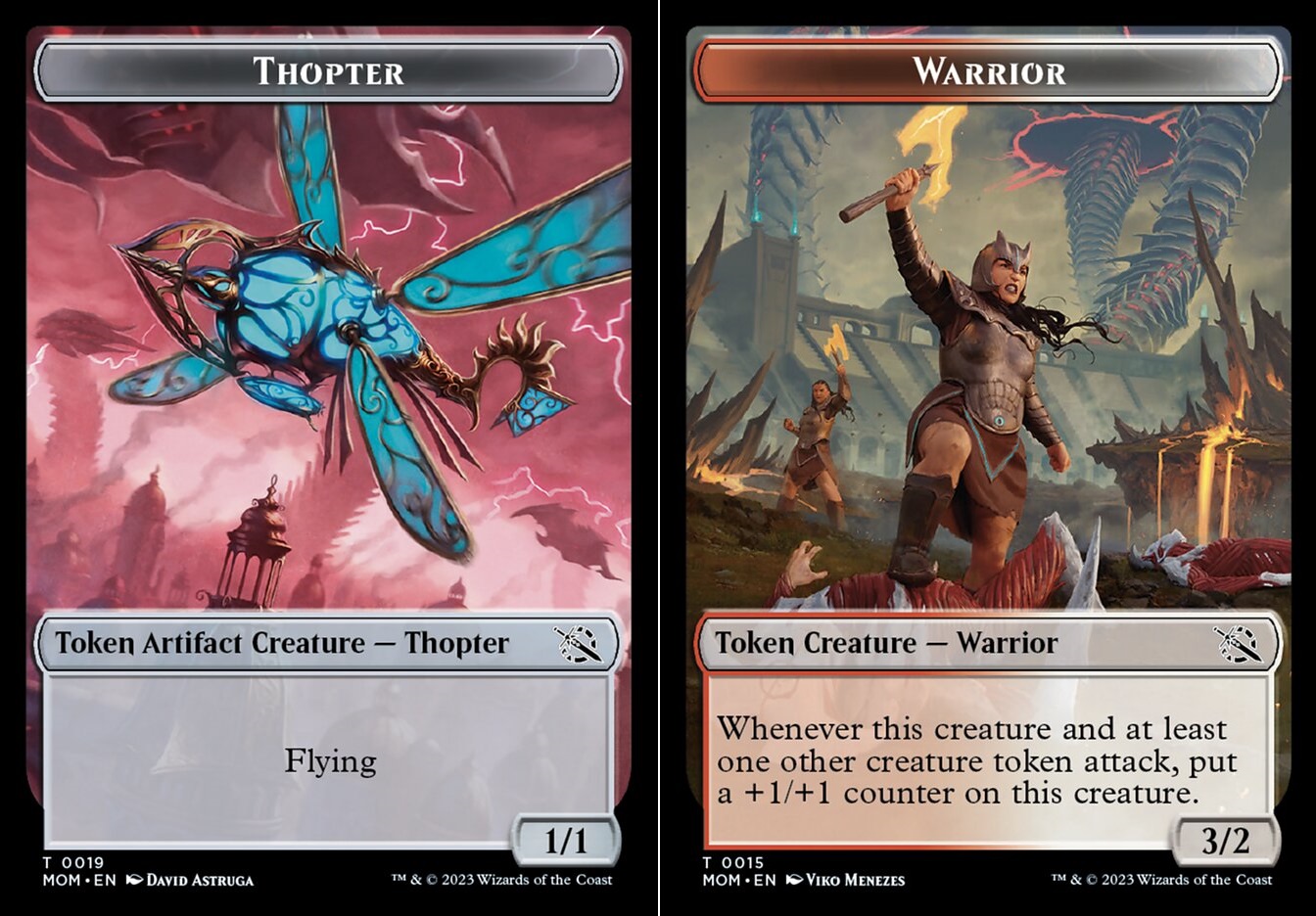 Thopter (019) // Warrior (015) Double-Sided Token - Foil