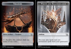 Treasure (021) // Wrenn and Realmbreaker (023) Double-Sided Token - Foil