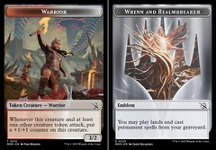 Warrior (015) // Wrenn and Realmbreaker (023) Double-Sided Token - Foil