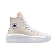 Converse - Chuck Taylor All Star Move Platform Coated Leather High Top - Desert Sand / Black / White