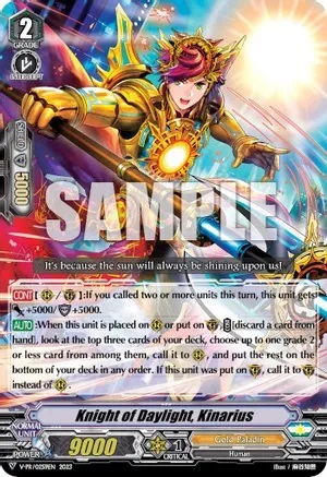 Knight of Daylight, Kinarius - V-PR/0259EN 2023 - PR