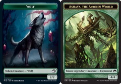 Wolf // Ashaya, the Awoken World Double-sided Token