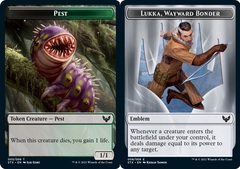 Lukka, Wayward Bonder Emblem (008) // Pest (005) Double-Sided Token