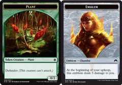 Plant // Emblem - Chandra, Roaring Flame Double-sided Token