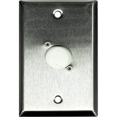 Whirlwind WP1/1NDH 1-Gang Wall Plate Punched for 1 Neutrik XLR Terminal (Stainless Steel Finish)